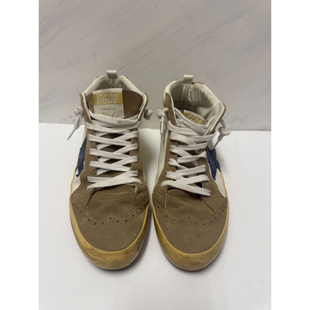 Golden Goose Mid Star Sneakers GGDB Private Edition Blue Star Italy Distresse - Picture 3 of 7